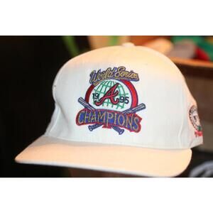 Vintage 1995 World Series Champions Atlanta Braves Snapback Hat NewEra Pro Model